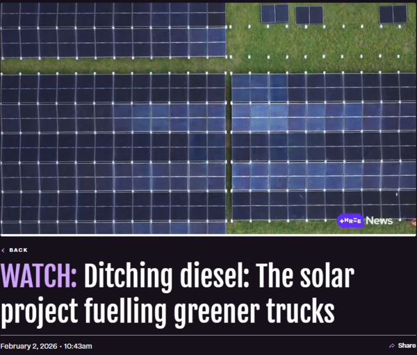 Ditching diesel: The solar project fuelling greener trucks